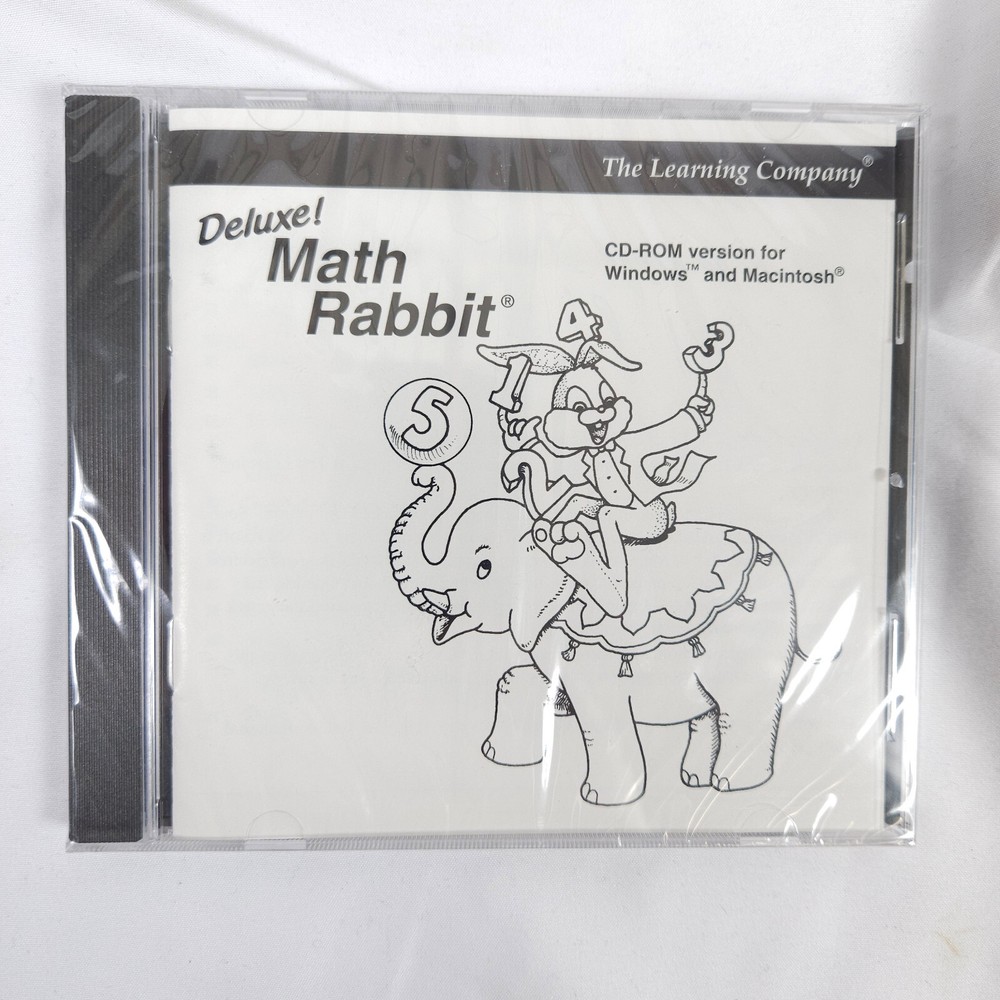Math Rabbit 1996 Edition The Learning Company Classics - Open Box Sealed CD