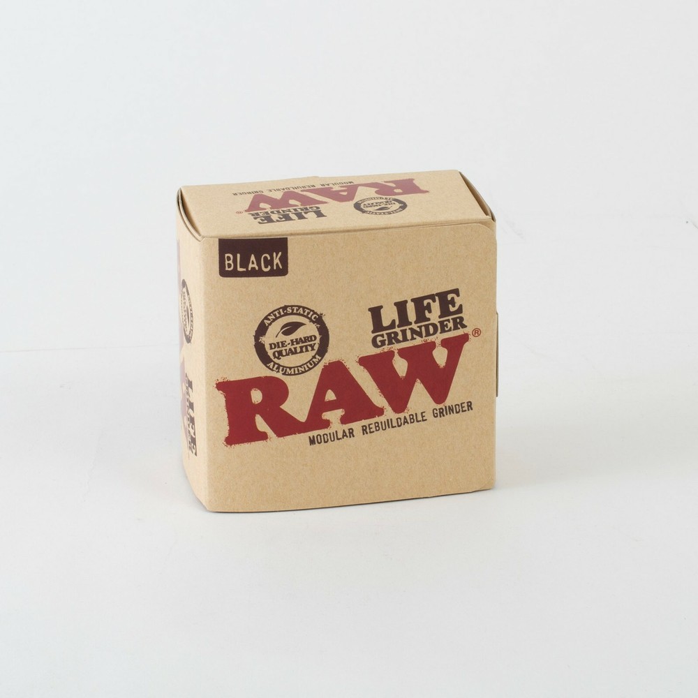 RAW Life 4-Piece Herb Grinder Version 3 V3 - Black