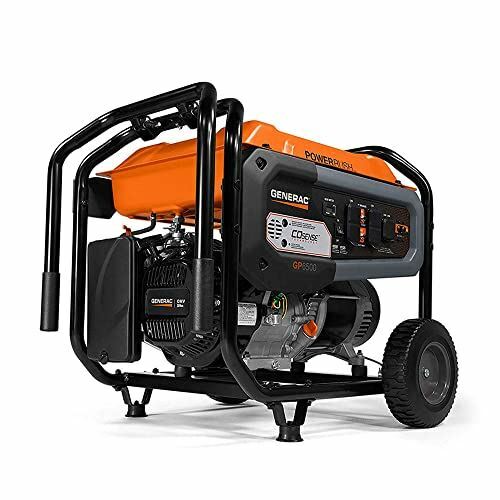 Generac 7683 GP6500 Portable Generator, Orange, Black