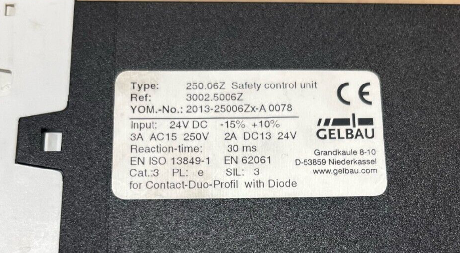 Gelbau 250.06Z Safety Control Unit