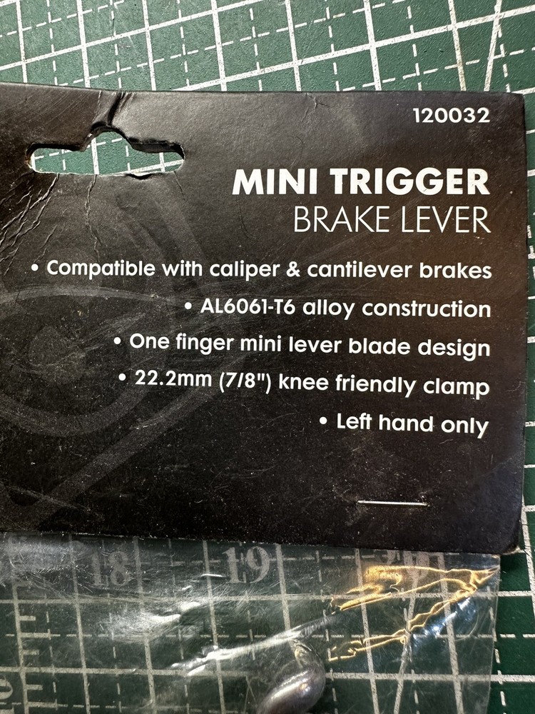 NOS Origin8 Mini Trigger Brake Lever, LH, Silver 120032