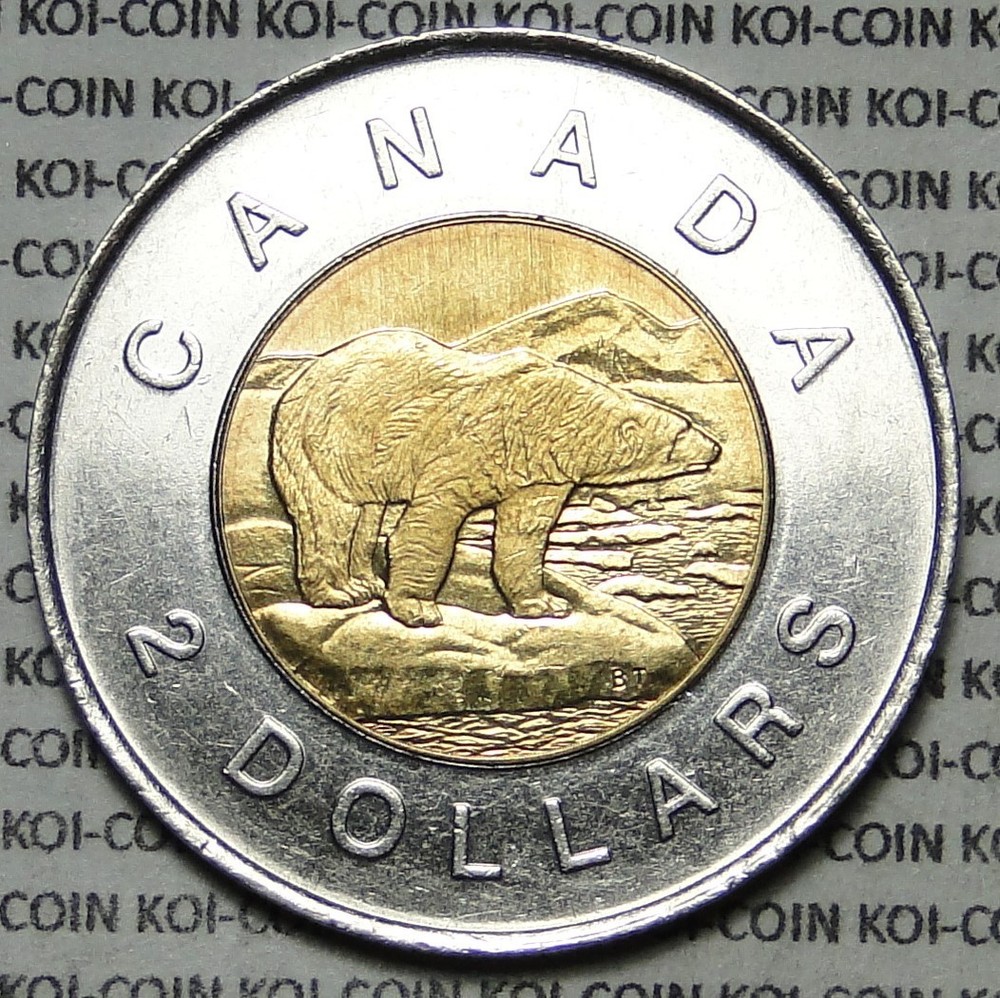 Canada 1997 $2 dollar tonnie lightly circulated