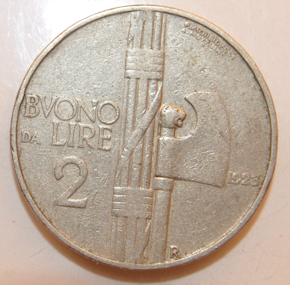 1923  Italy 2 lire