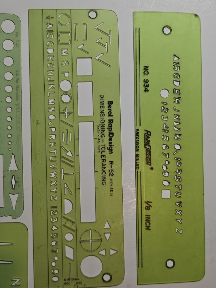 Architectural Drafting Stencil Templates Set Of 4