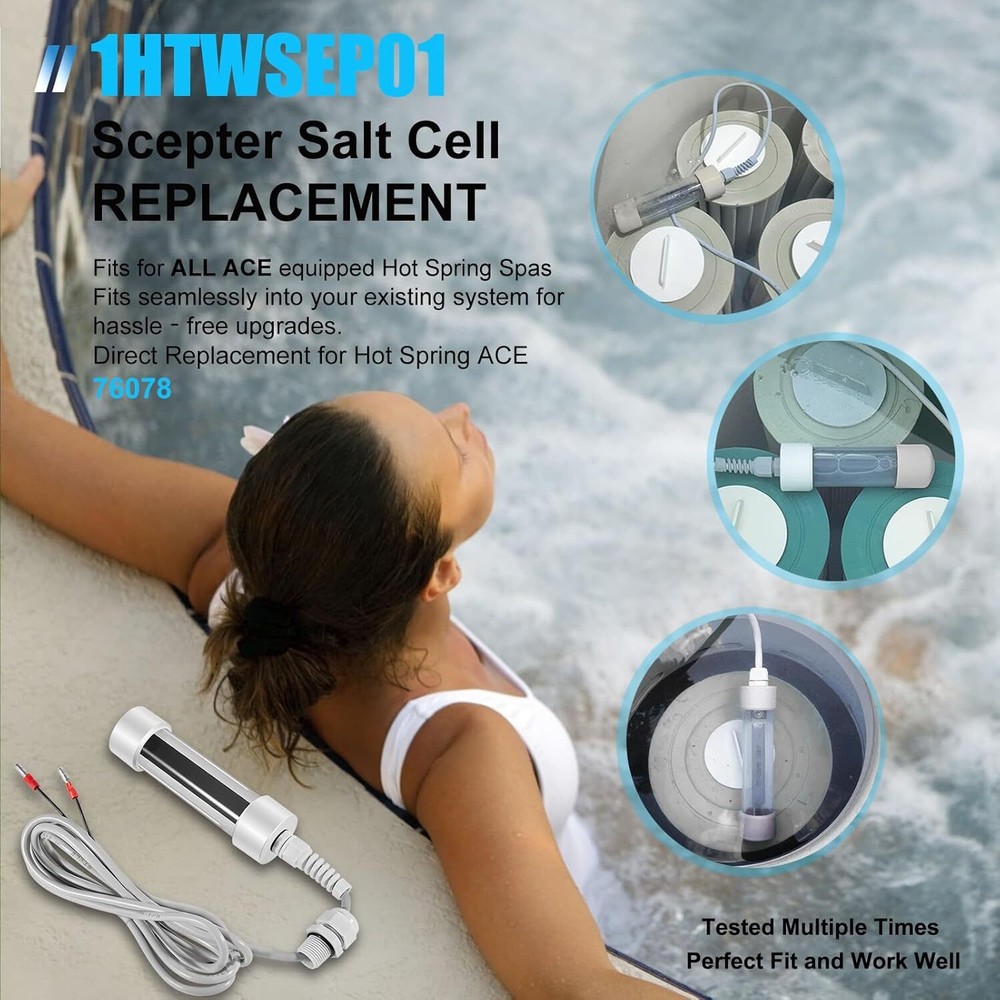 76078 Scepter Salt Cell Replacement for Hot Spring/Limelight Spas 2009-Present