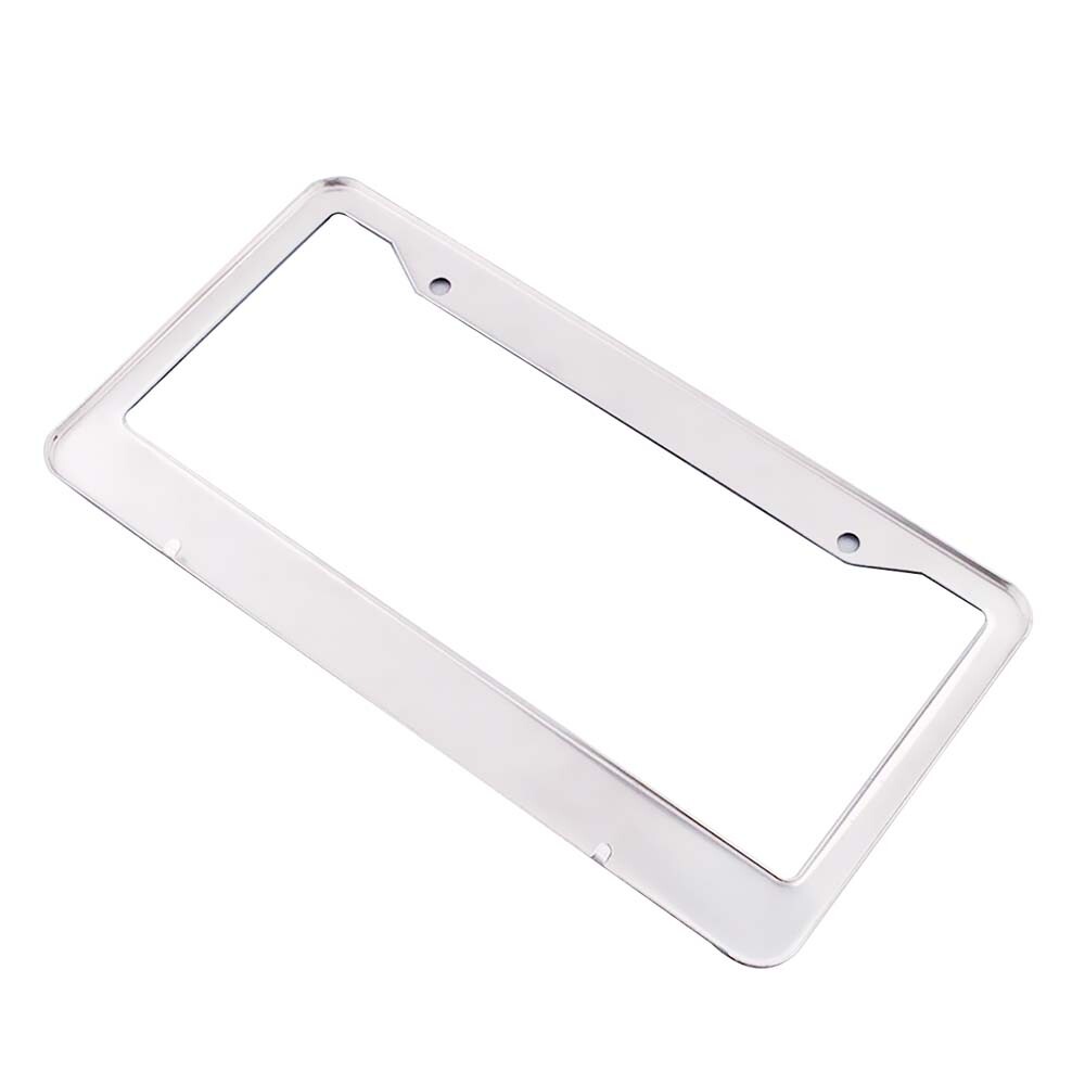 2PCS Bling License Plate Frame White Silver Glitter Crystal Sparkling Rhinestone