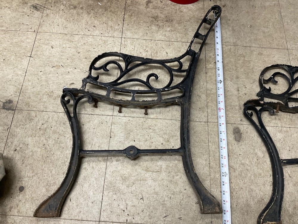Beautiful Original Cast Iron Bench Ends