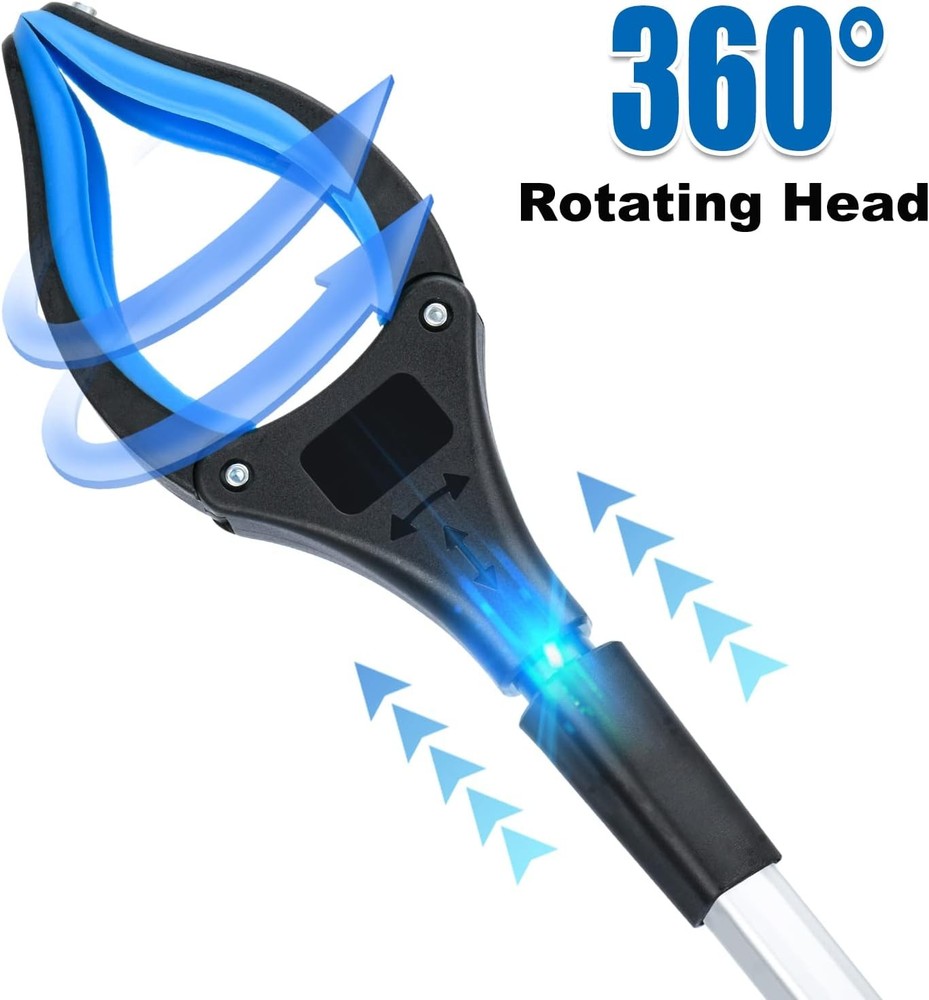 6 Pack Trash Grabber Reacher Tool for Elderly, 32" Foldable Trash Picker Uppe...