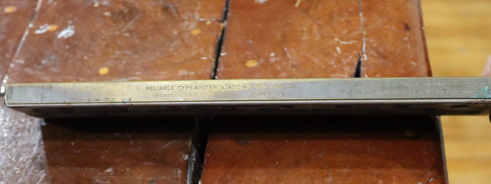 RELIABLE ADDING MACHINE & TYPEWRITER CO. CHICAGO ADDOMETER