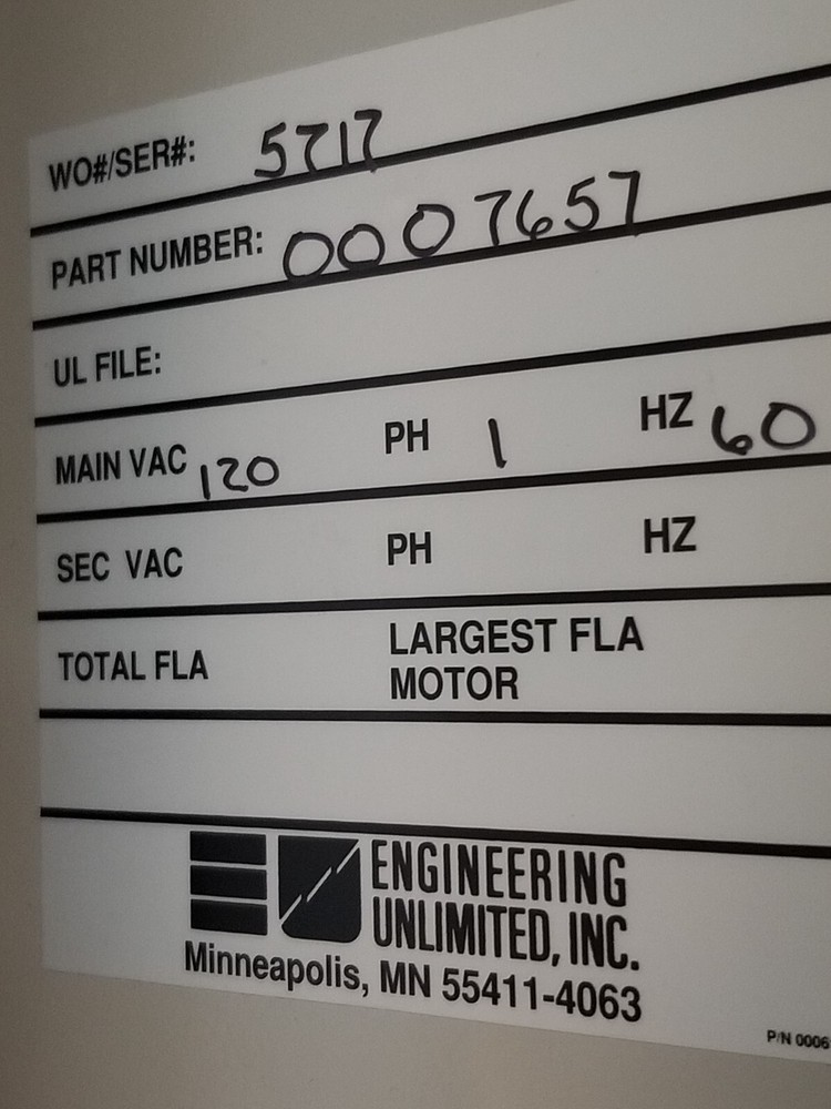 Hammond 0007657 Feeder Control Panel/Enclosure Unit 120VAC 1 Phase