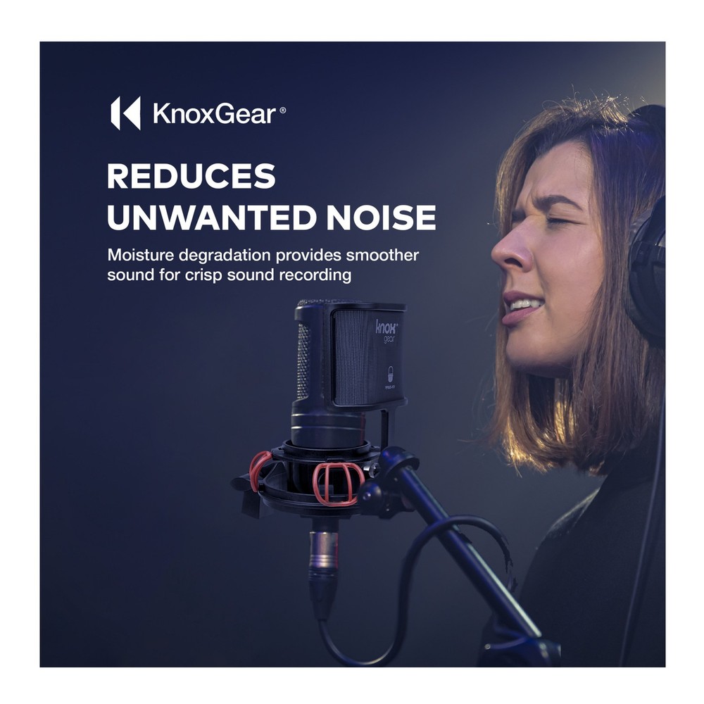 Knox Gear Microphone Shock Mount Detachable Pop Filter PRO Audio
