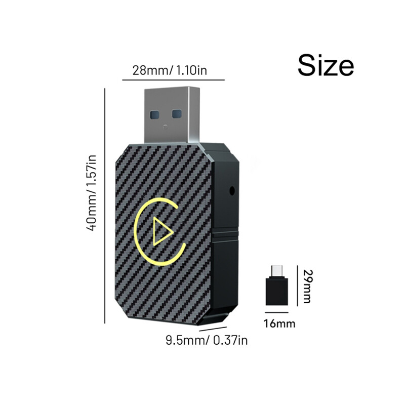 USB Wireless CarPlay Adapter For iPhone Apple Wireless Dongle Plug ＆Play Black