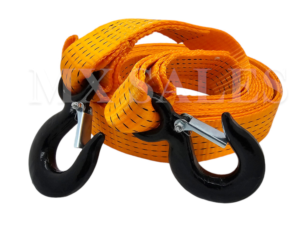 2 Inch x 20 Ft. Polyester Tow Strap Rope 2 Hooks 12,000lb Heavy Duty