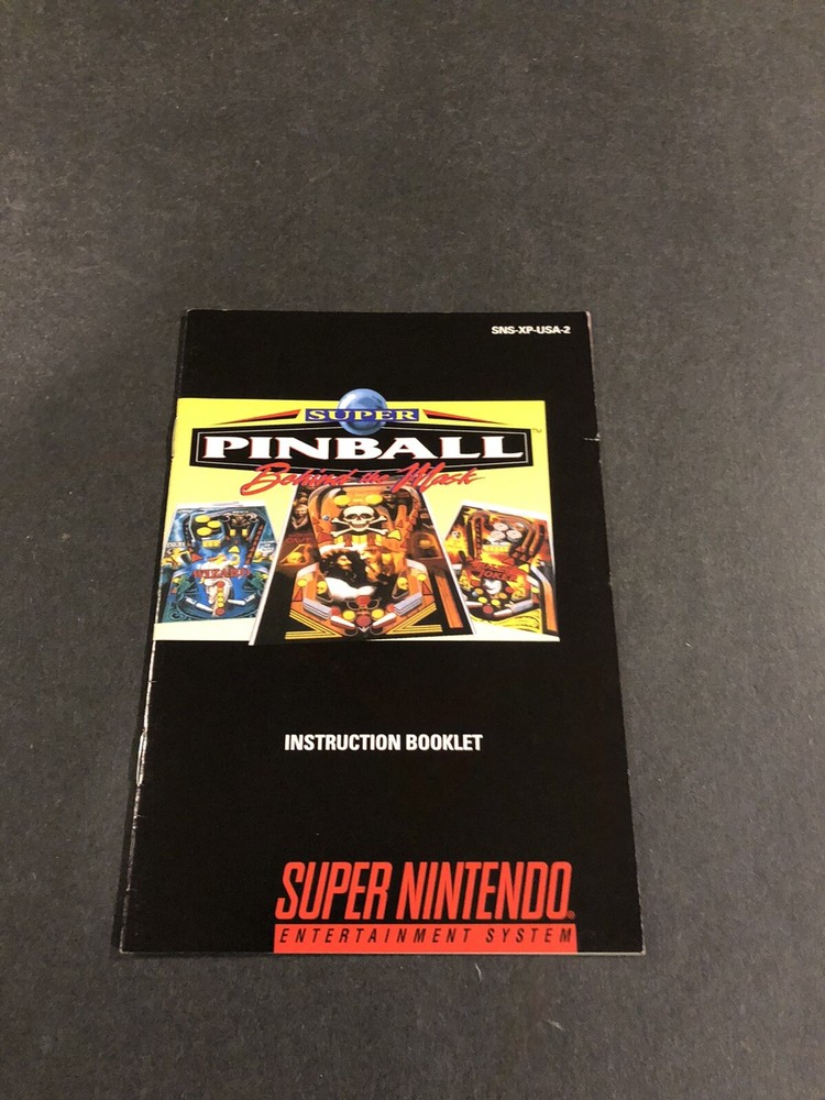 Super pinball snes manual