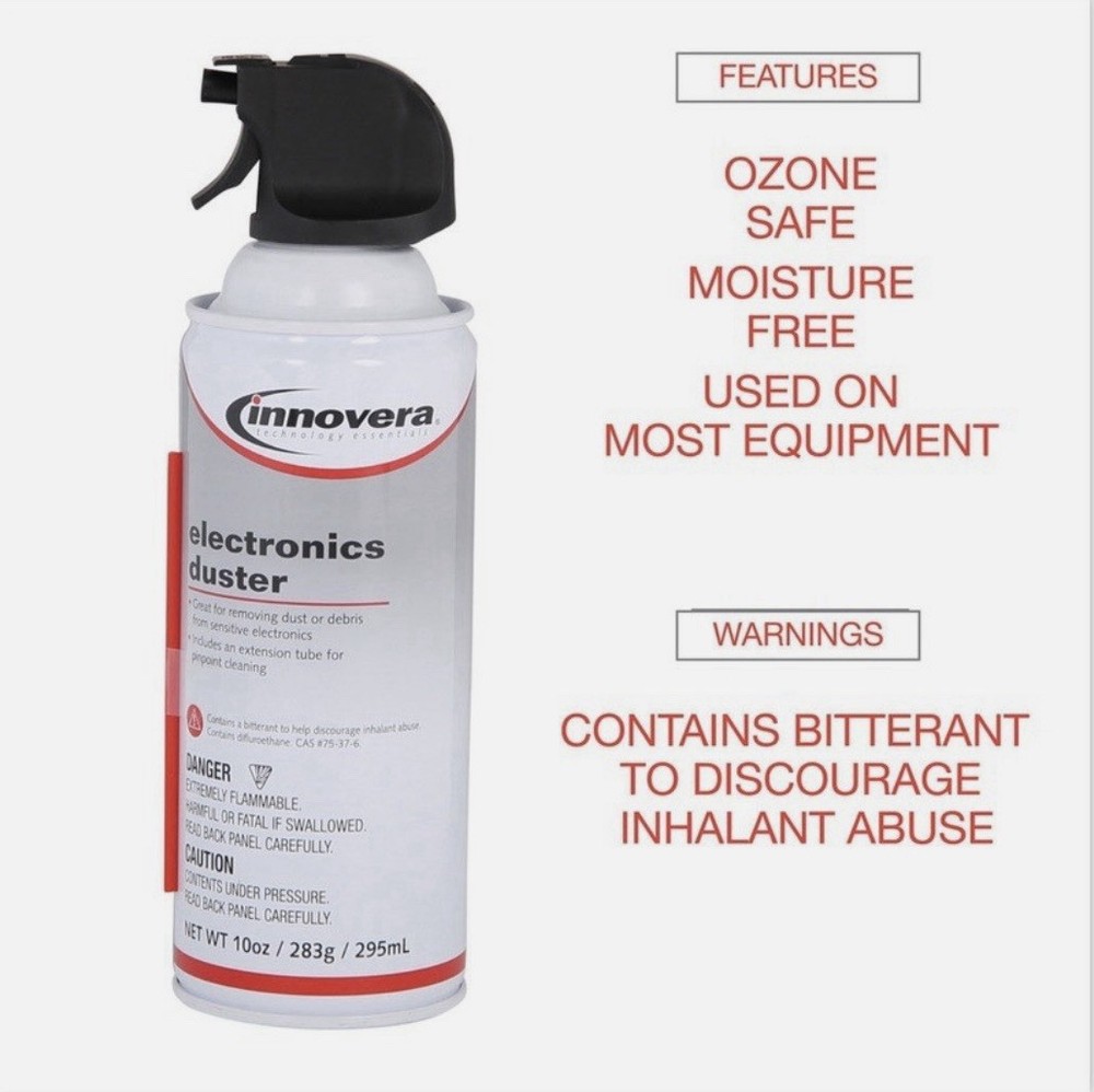Innovera Dust Blower Air Duster Cleaner for Electronics 2-Pack 10oz Cans
