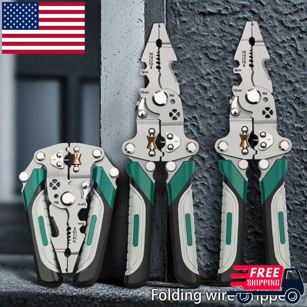Foldable Wire Strippers Wire Stripping Tool Electrical Pliers For Electrician ❆