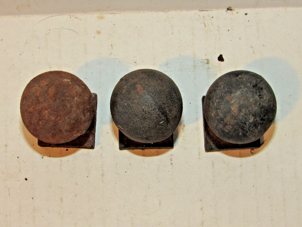 3 Iron Salvaged Finial, Knobs, Toppers, DIY,
