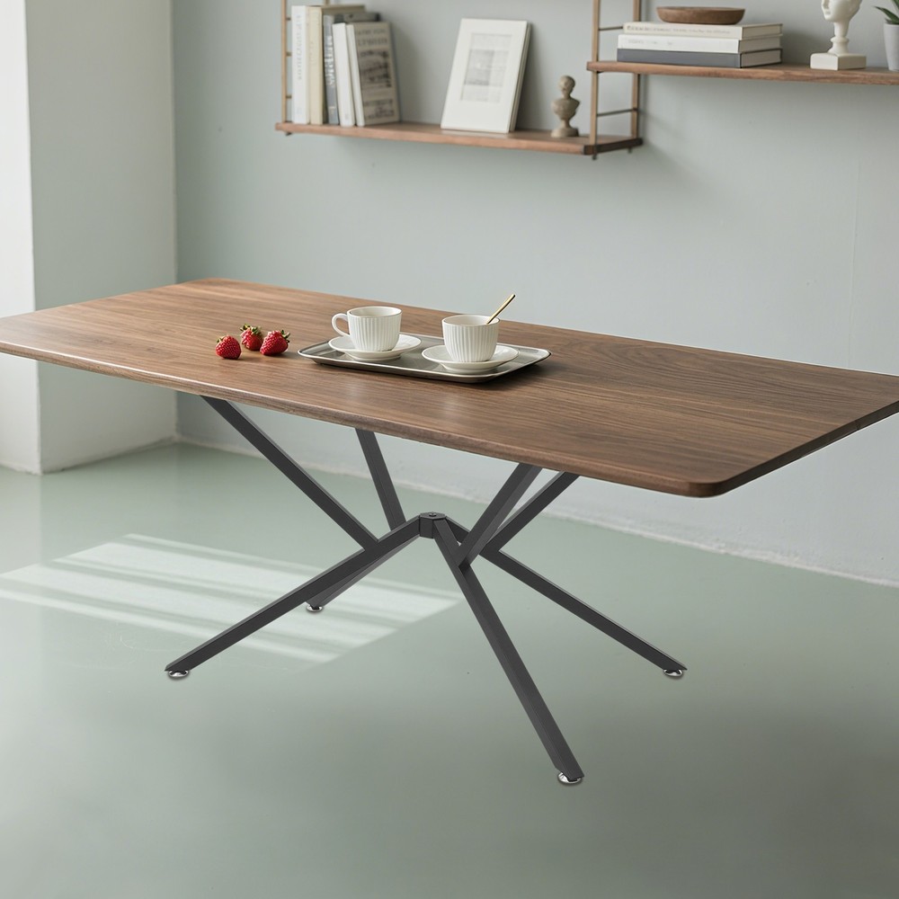 Floorstanding Metal Table Legs, Table Crossed-leg, Modern Table Legs Black