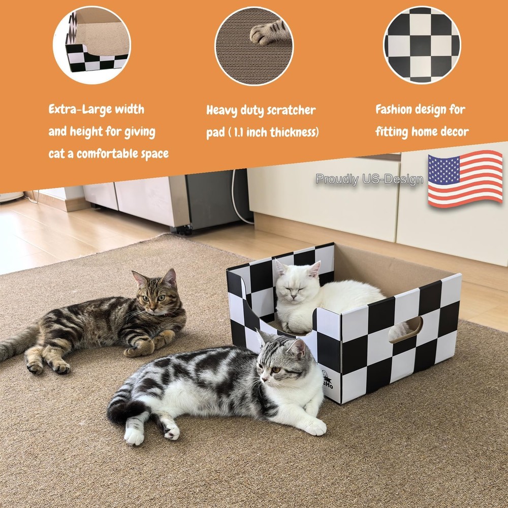 Extra Large Cat Cardboard Scratcher Double Sided Pad