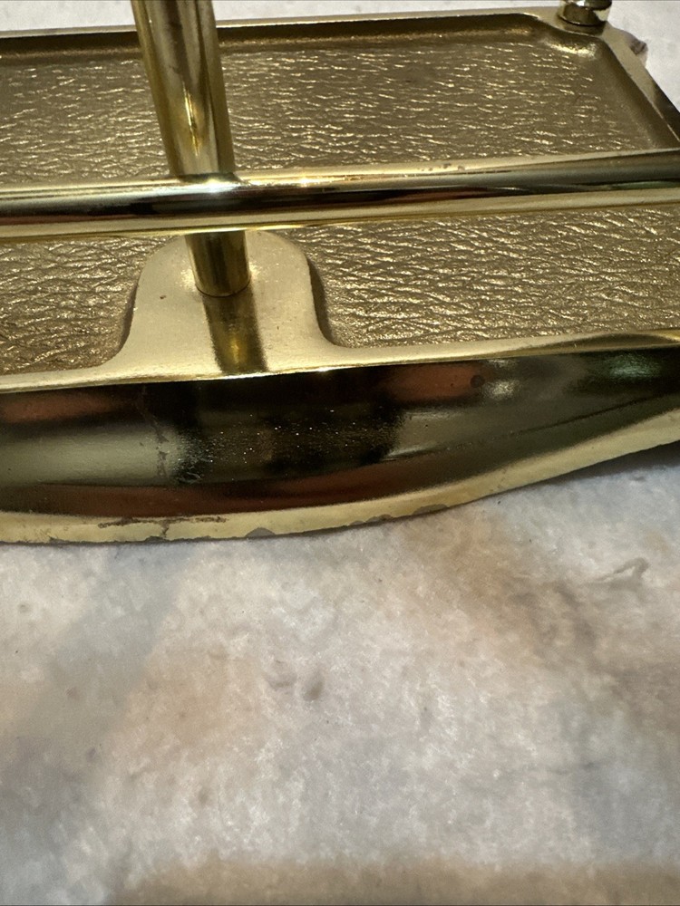 Vintage BRASS Fireplace Tool Set MCM