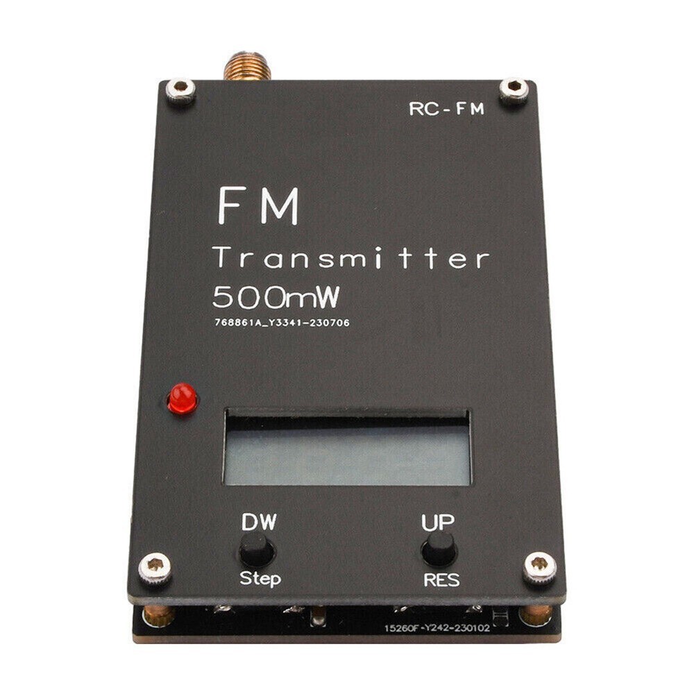 High performance Stereo Transmitter for FM Broadcasts 500mW Output LCD Display