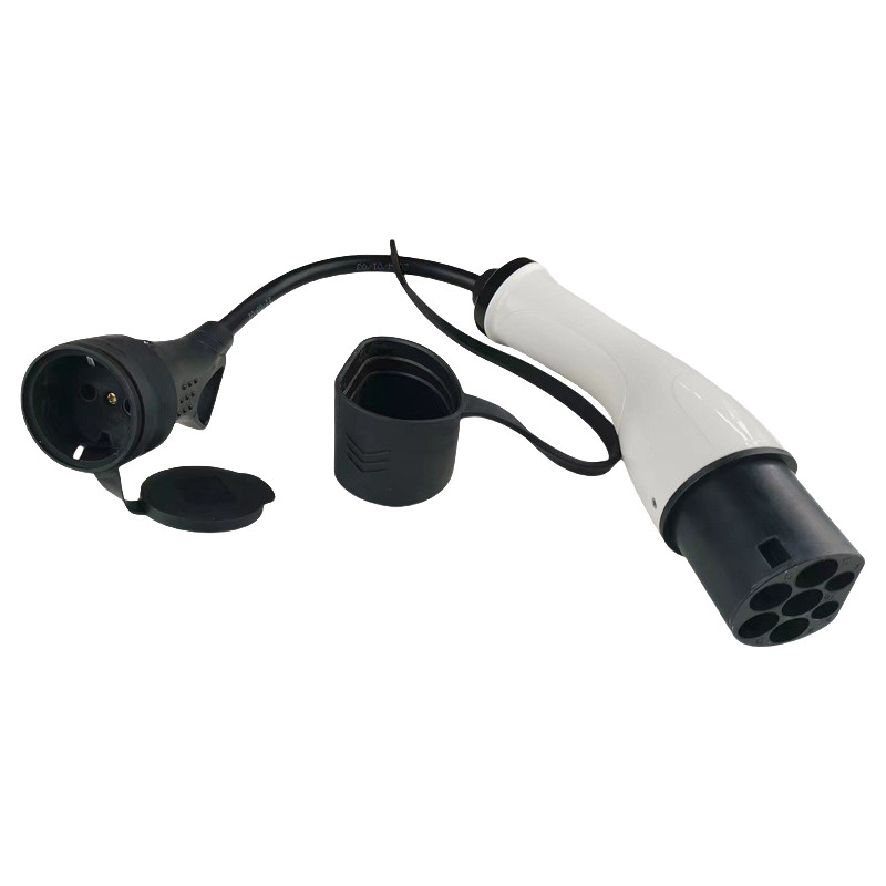 Type 2 to Schuko Adapter, 16A EU Domestic Socket Connector for Scooters, E-bikes