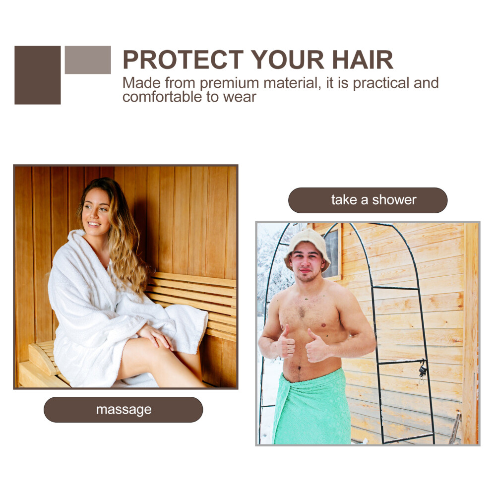 1PC Wool Felt Hat Bathing Hat Comfortable Sauna Hat Water Absorption Hat