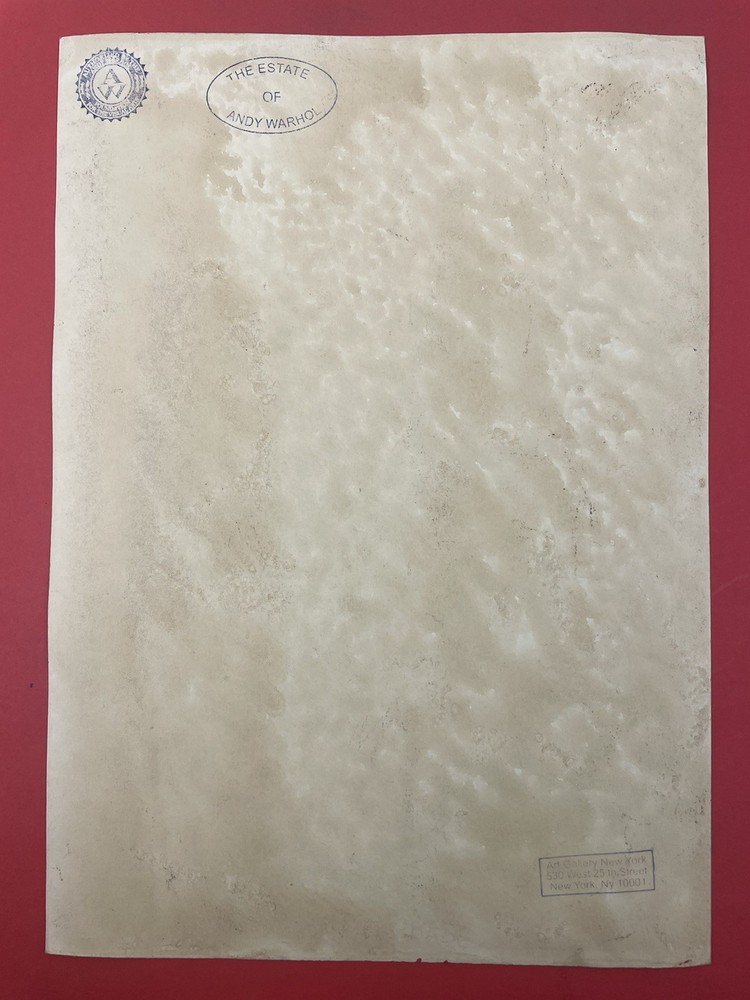 Andy warhol Drawing on paper (Handmade) signed and stamped