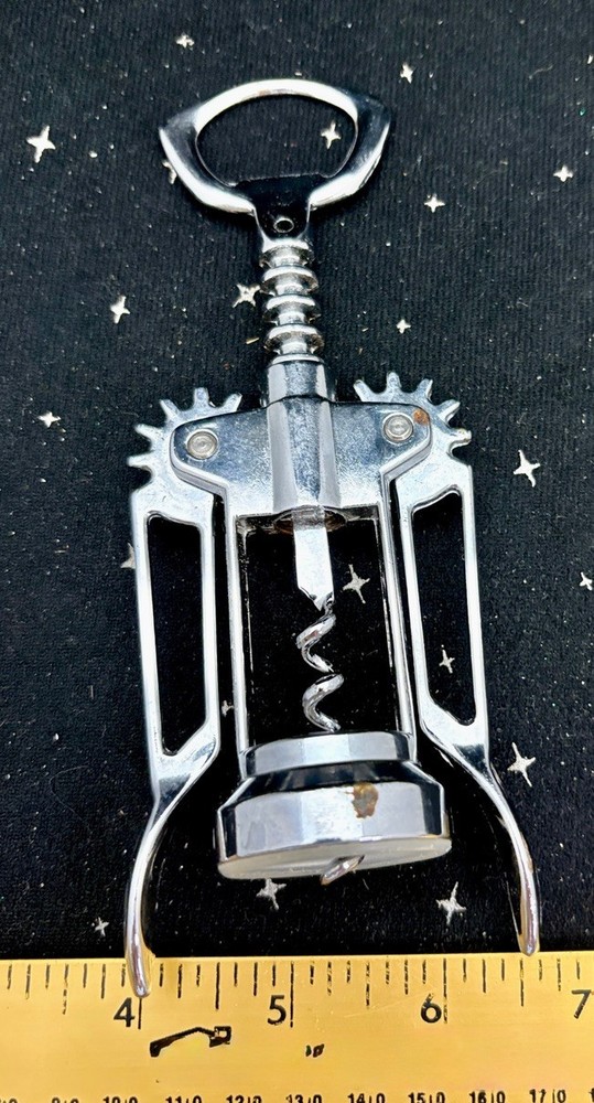 Wine Bottle Winged Corkscrew Puller Kitchen Tool 6"