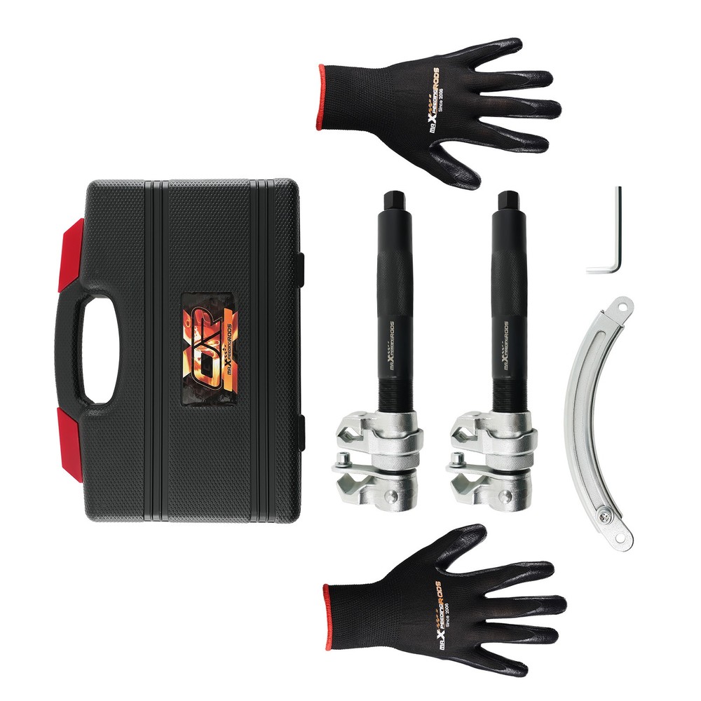 Coil Spring Compression Tool Set 2646lbs Capacity 220-310mm Adjustable 3PCS