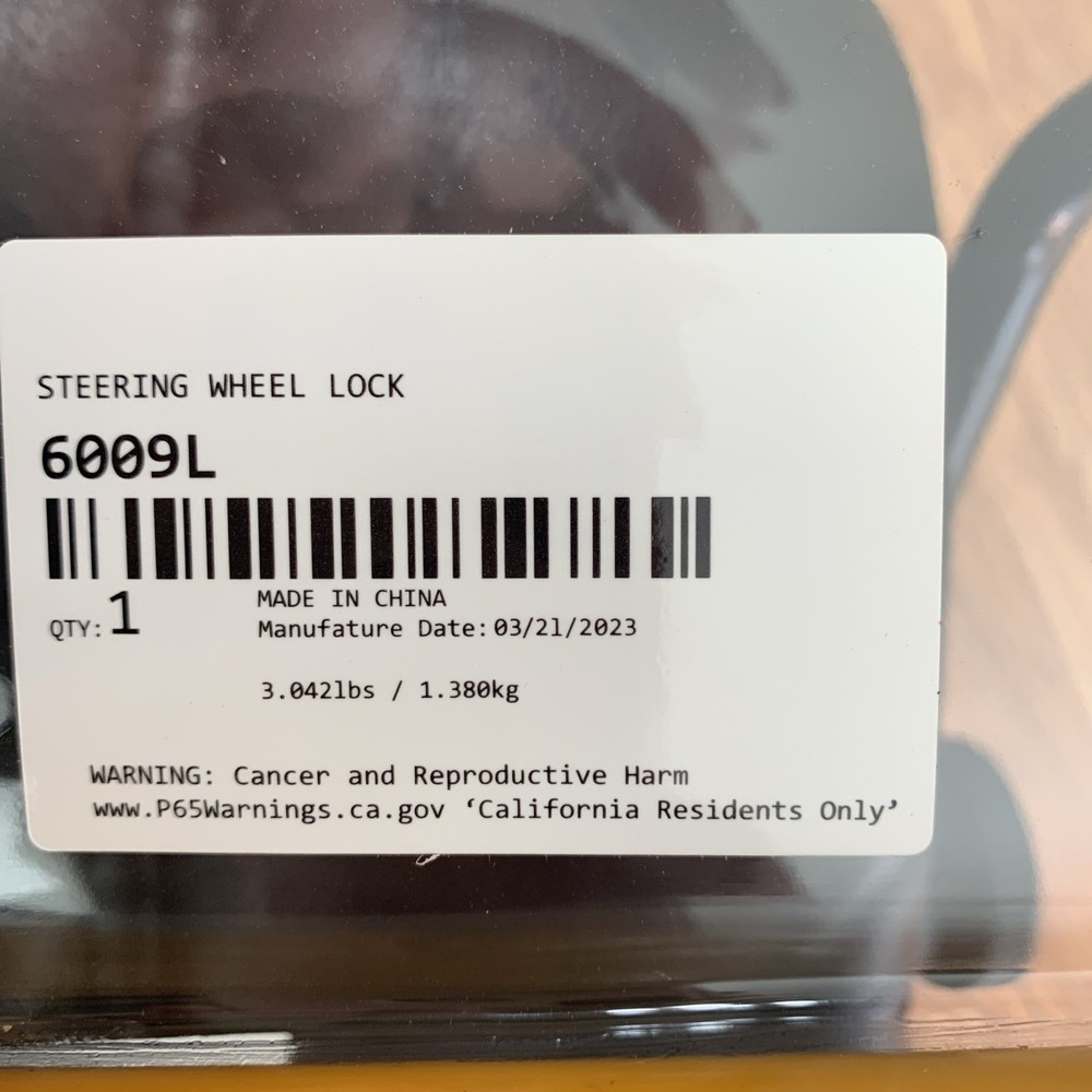 Twin Hook Steering Wheel Lock