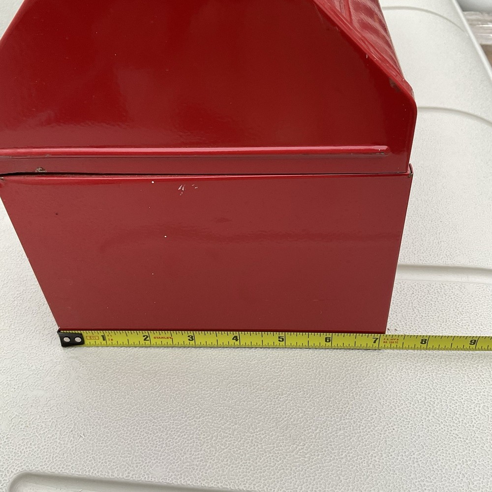 Vintage Craftsman Metal Tool Box - Red With Handle