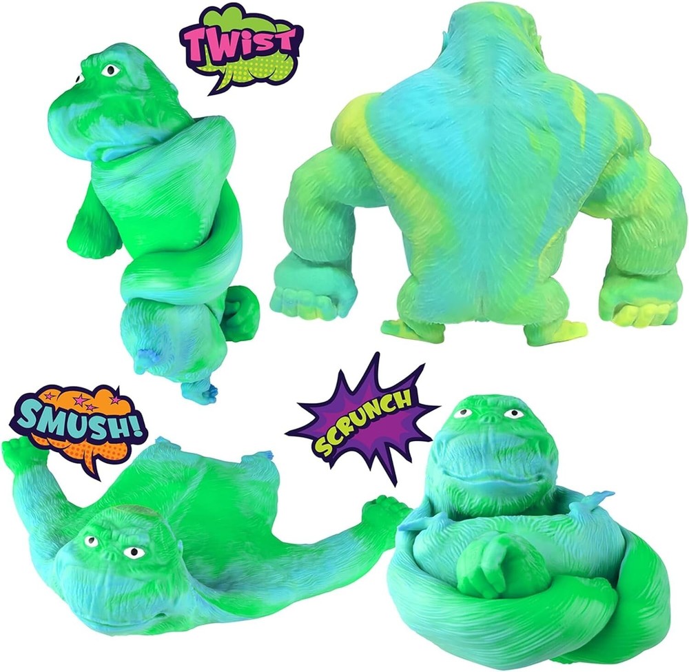 Stretchy Squishy Monkey Squeeze Toy Funny Gorilla one size, Green