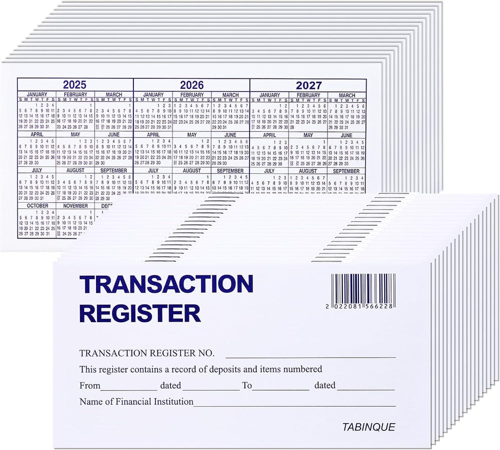 24 PCS Check Registers for Personal Checkbook, Easy to Read Checkbook...