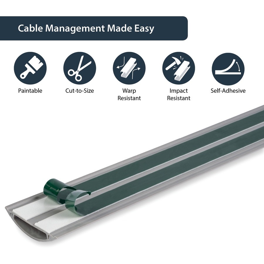 StarTech.com 6 ft 2in Wide Grey Floor Cable Duct with Guard - Cable raceway -