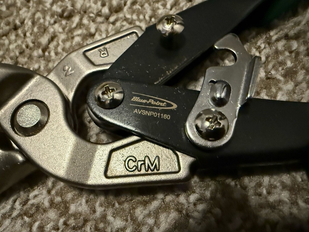 Blue-Point Offset Aviation Tin Snips, Right Cut AVSNP01160 NEW