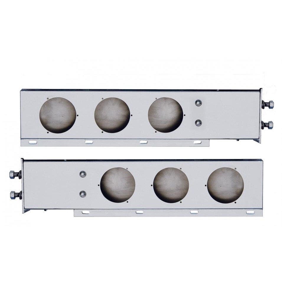 2 1/2" Bolt Pattern Spring Light Bar w/ 4" Lights & Grommets - Red LED/Red Lens