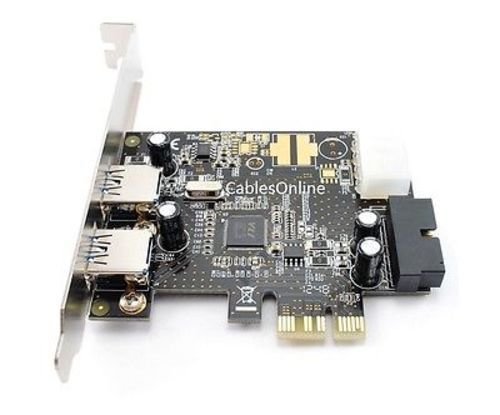 USB 3.0 2-Port PCI-e Controller Card w/ On-Board 20-Pin Header & 4-Pin Molex