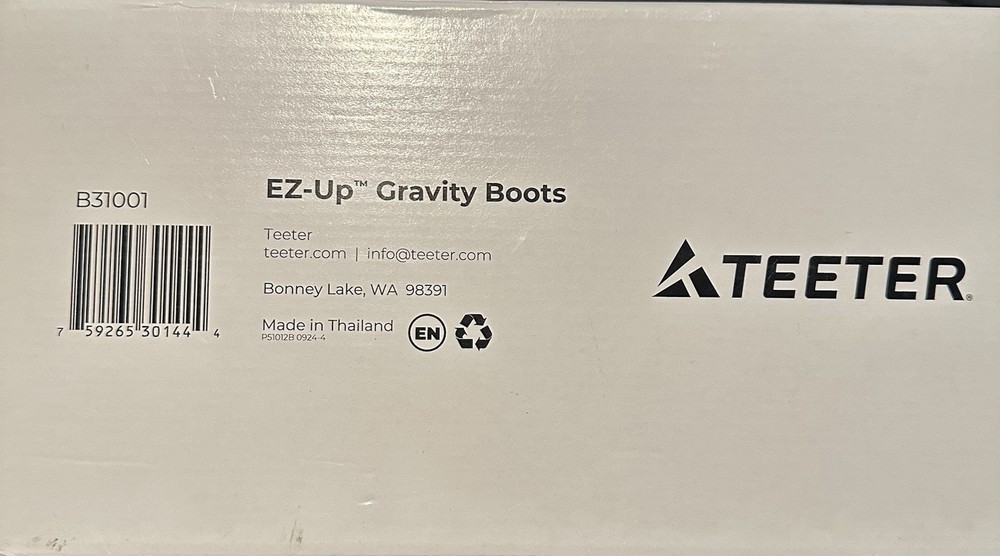 Teeter EZ-Up Gravity Boots Standard & Calf Loops Black B31001 Inversion Workout