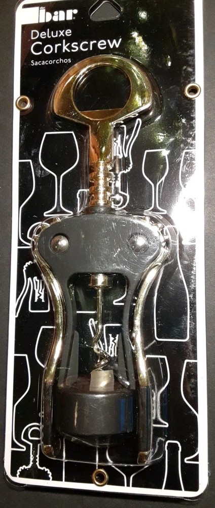 Deluxe Corkscrew Golden Colored By Ibar New In Packaging