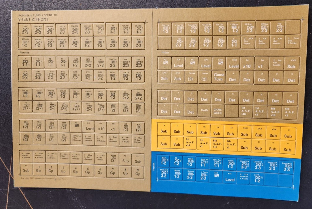 Rommel & Tunisia Game, Operational Studies Group, 1978