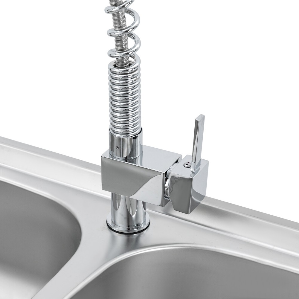 Commercial Utility Prep Sink 2Compartment Stainless Steel KitchenPrep Work Table