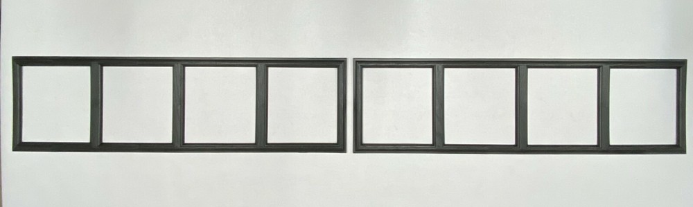 2 Amarr Thames Replacement Inserts for Long Panel Amarr Garage Doors Black