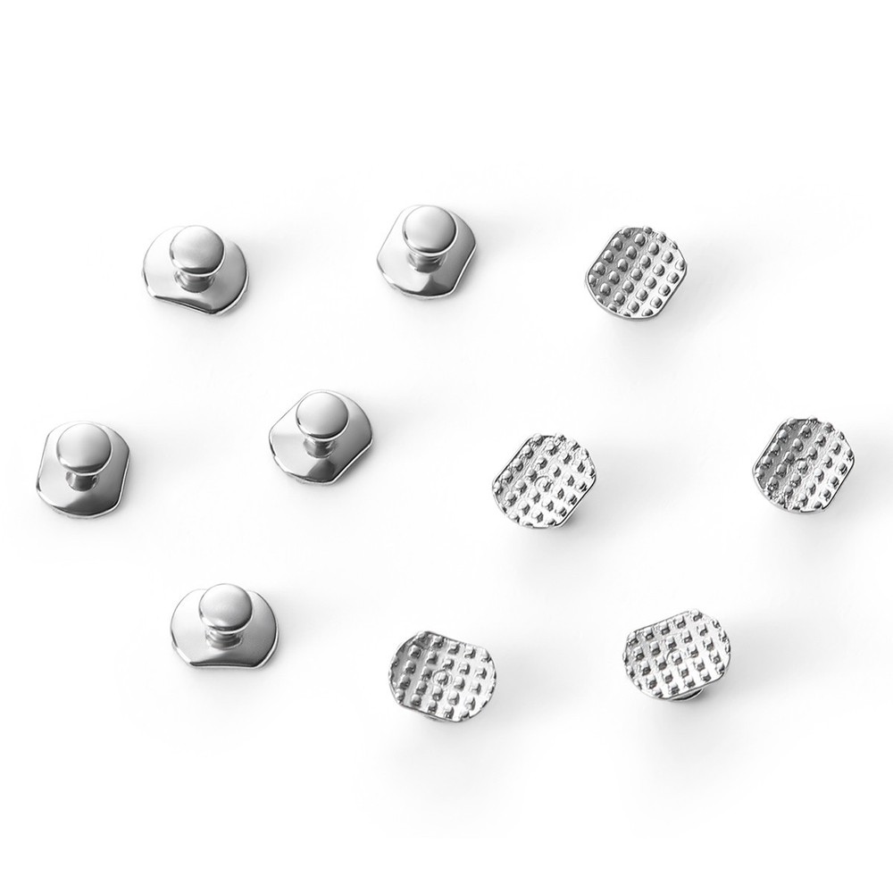 10pcs Dental Orthodontic Lingual Button Bondable Rectangular Monoblock