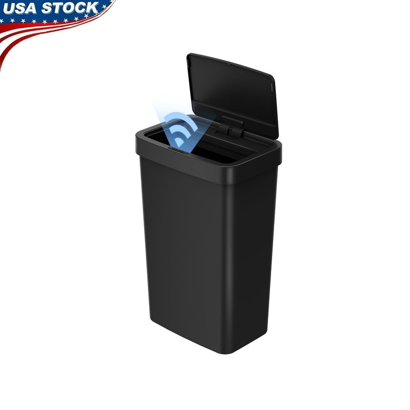 Touchless Motion Sensor Kitchen Trash Can 13 Gallon Automatic Garbage Bin New