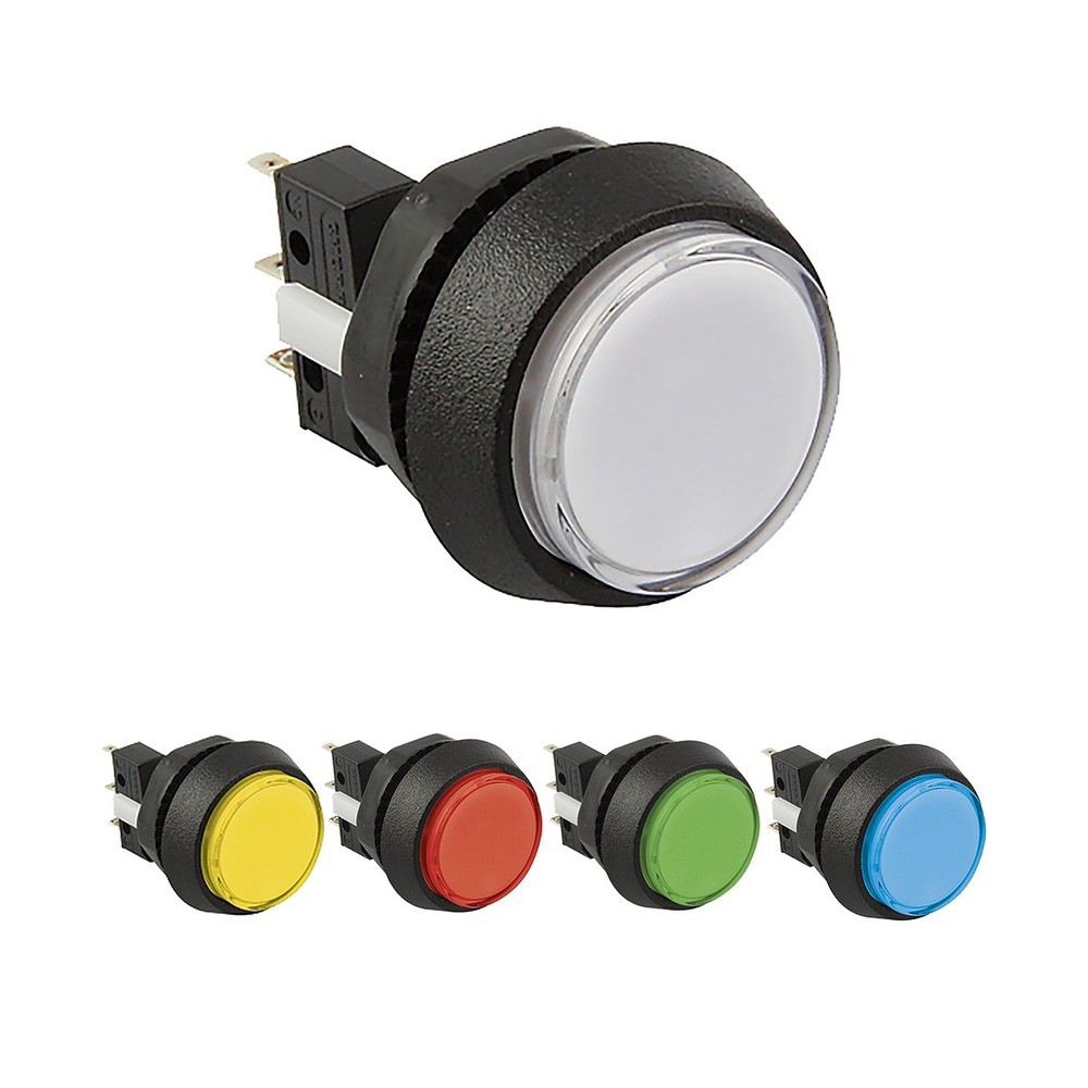 Pushbutton Round Small Illuminated with Microswitch - 75V-0004