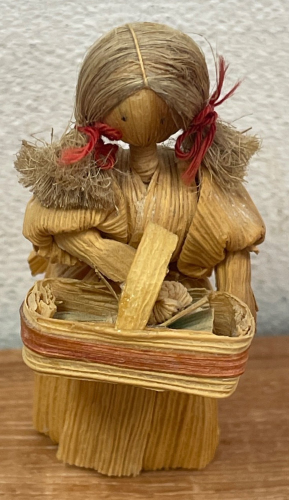 Set of 3 Corn Husk Dolls Czech