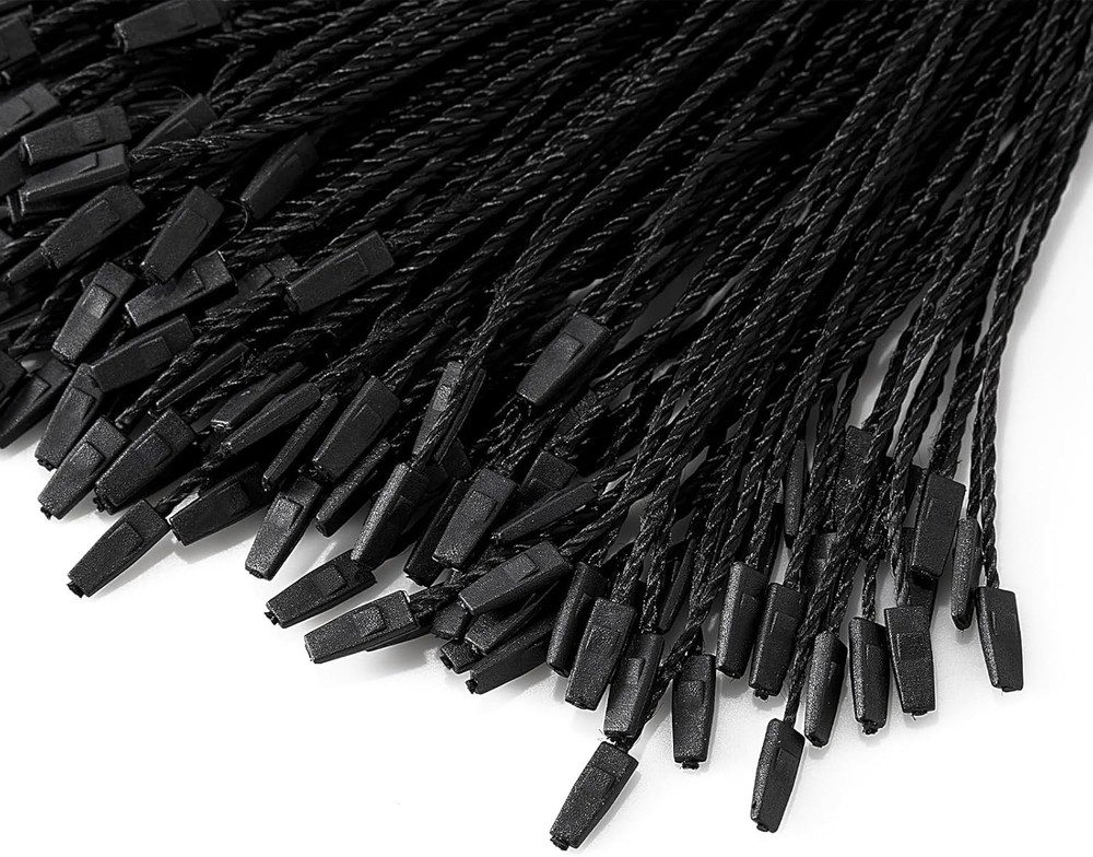 1000 Pcs Nylon Hang Tag String Snap Lock Pin Loop Fastener Hook Ties Tag Strings