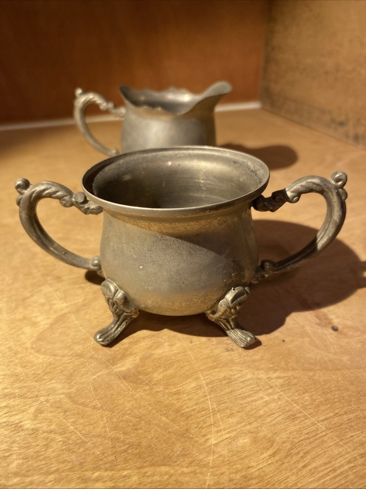 Creamer & Sugar Silver Metal UNBRANDED