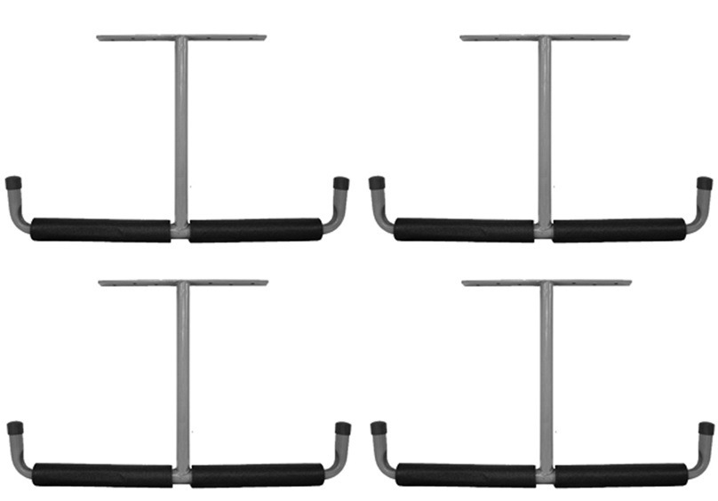 Crawford 13010 Deluxe Overhead Garage Lumber Storage Hooks Brackets - 4 Pack
